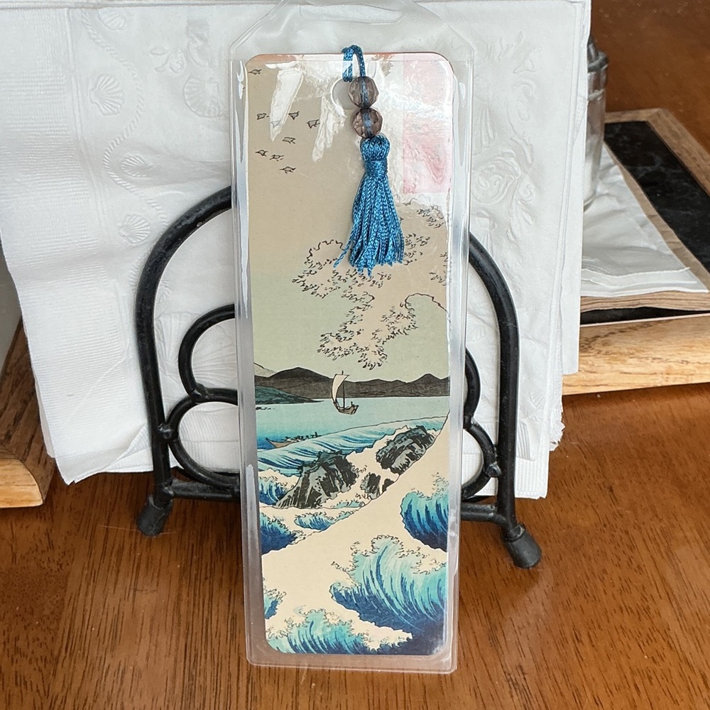 ⚠️Ocean Wave Art Bookmark with Blue Tassel⚠️clearance priced
